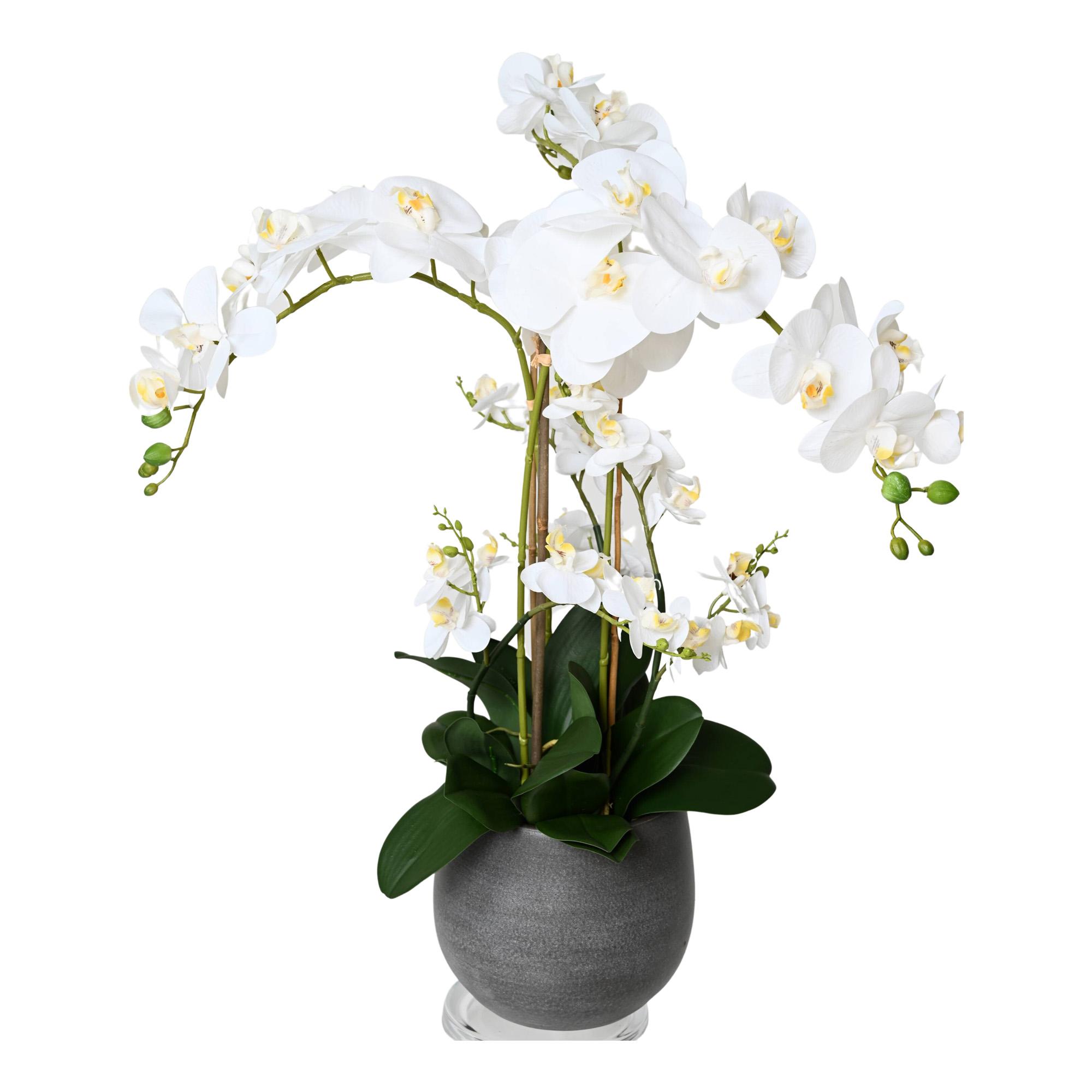 Kunstlik valge orhideekimp