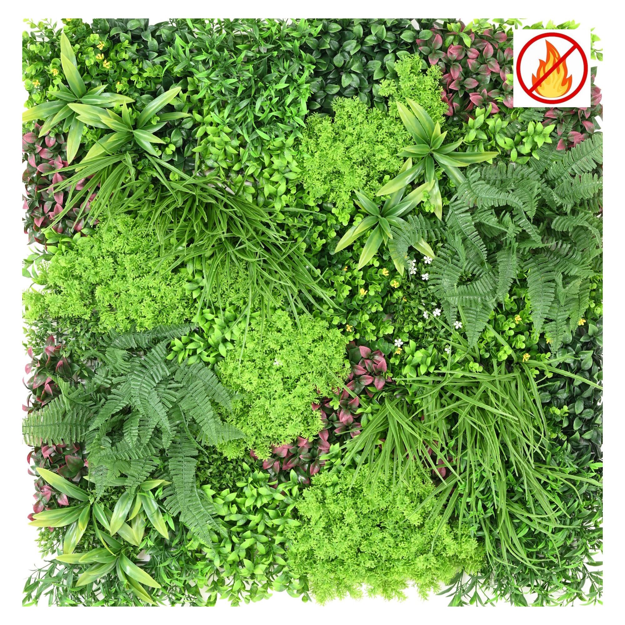Artificial Green wall panel 100x100 cm - Fire resistant