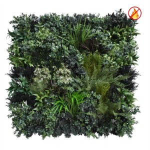 Kvaliteetne kunstlik taimepaneel „Basic Green“ – UV-kindel / tulekindel