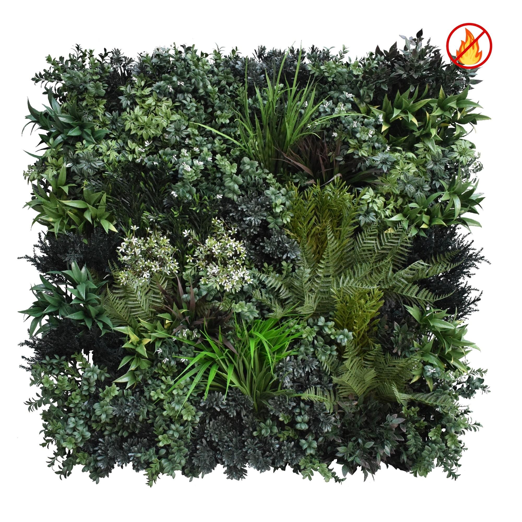 Kvaliteetne kunstlik taimepaneel „Basic Green“ – UV-kindel / tulekindel